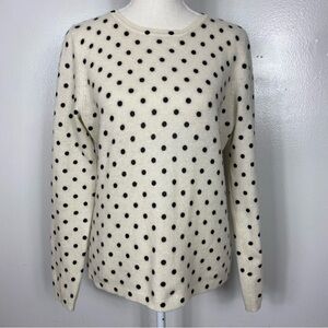 Cashmere sweater 2 ply polka dot sweater Cynthia Rowley